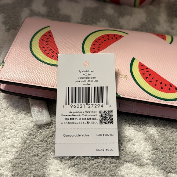 NWT! Marlee watermelon party print tote and matching Marlee wallet - Picture 6 of 7
